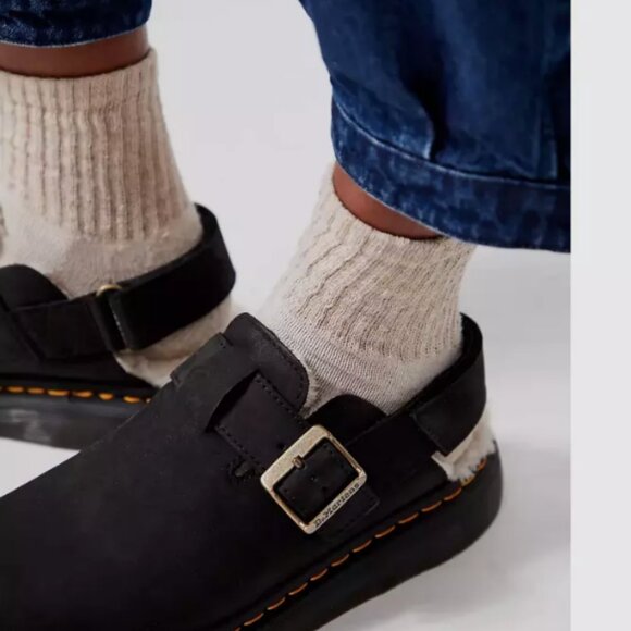 Dr. Martens Jorge II Faux Fur Lined Suede Slingback Mules MSRP$180 WARM & COMFY main image 5